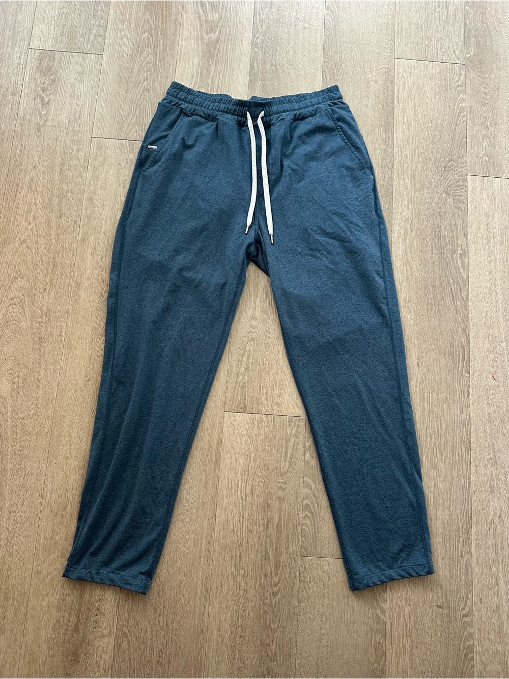 Vuori Ponto Performance Jogger Pants Mens L Deep Sea Heather Blue Green Athletic